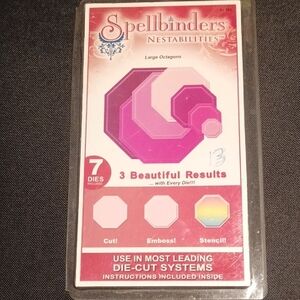 Spellbinders Nestabilities Large Octagons Die Set - Pink